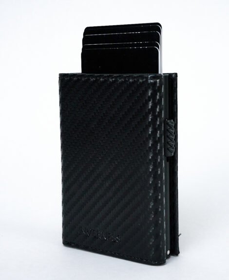 Billetera tarjetero Inverness negro a rayas